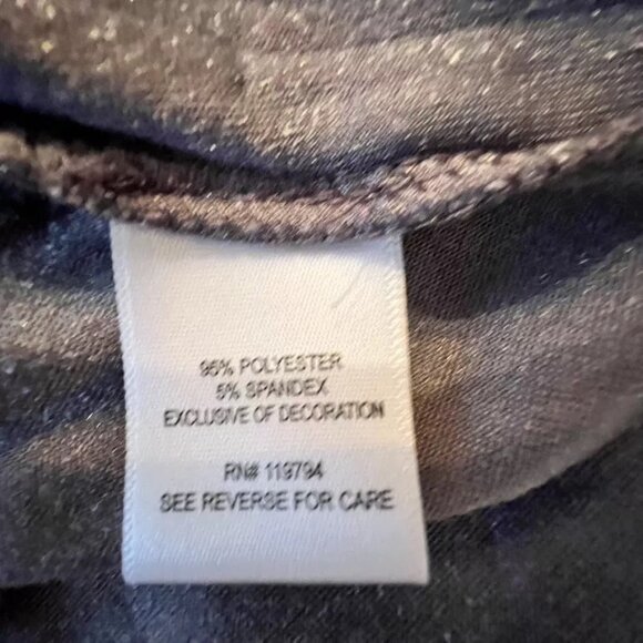 Live & Let Live Velvet Tunic Top Bell Slv Lace Blue Purple Flowy Gypsy Witchy M - Picture 9 of 9